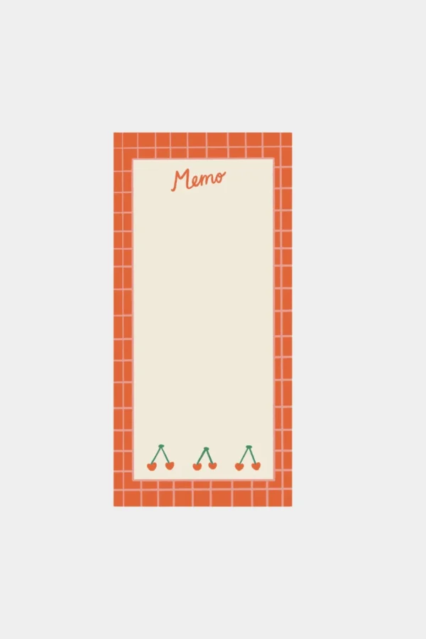 Best Lauren Sissons Studio Lauren Sissons Cherry Memo Magnetic Notepade