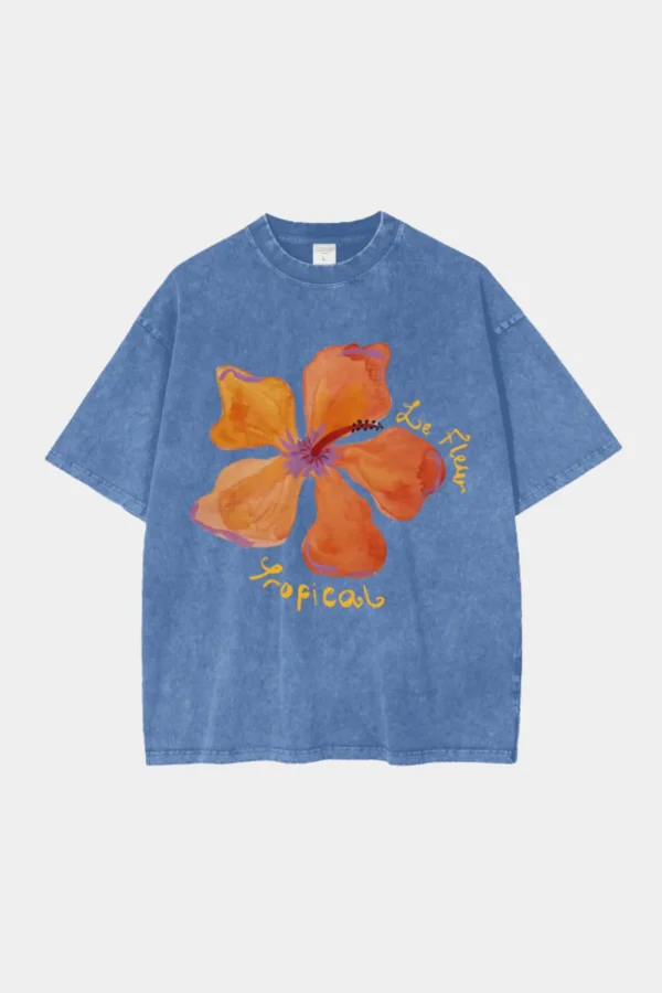 Outlet Maku Le Fleur Tropical Oversized - Blue