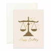 Clearance Fox u0026 Fallow Libra Birthday Greeting Card