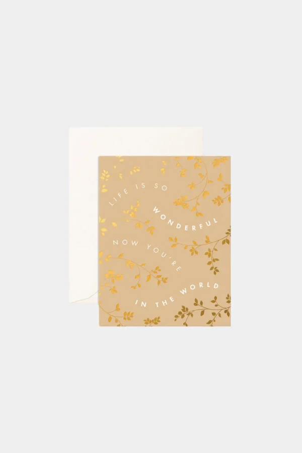 Clearance Fox u0026 Fallow Life Is Wonderful Vines Greeting Card