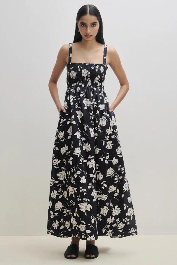 Hot Nude Lucy Linen Maxi Dress - Alba