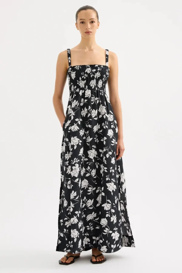 Hot Nude Lucy Linen Maxi Dress - Alba