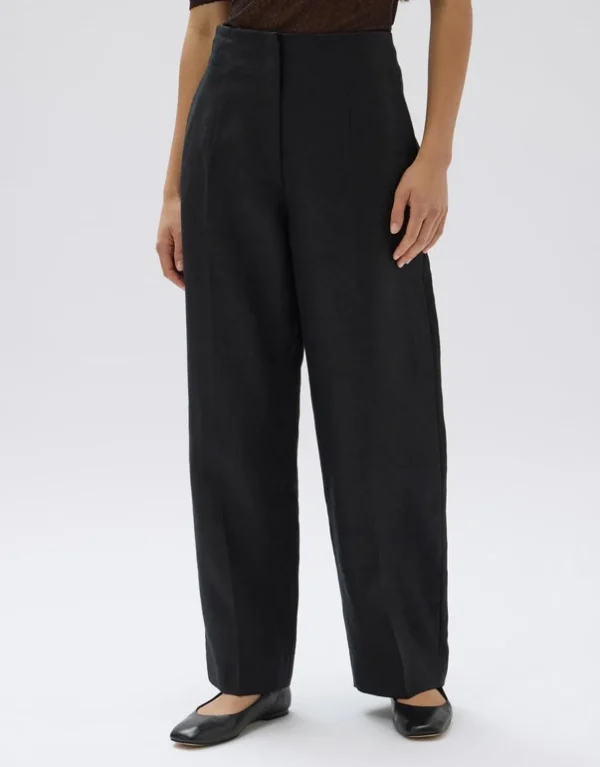 Clearance Assembly Label Liza Linen Pant - Black