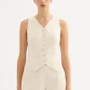 Online Nude Lucy Logan Tailored Vest - Bone