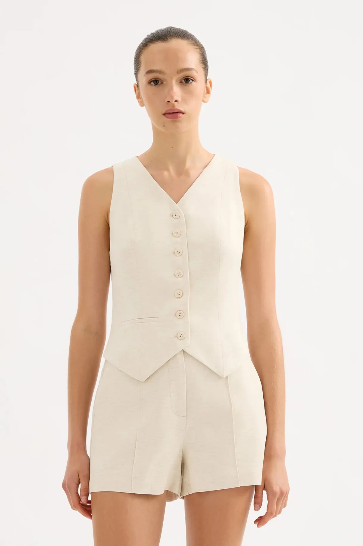 logan_tailored_vest__bone_0.webp Online Nude Lucy Logan Tailored Vest - Bone