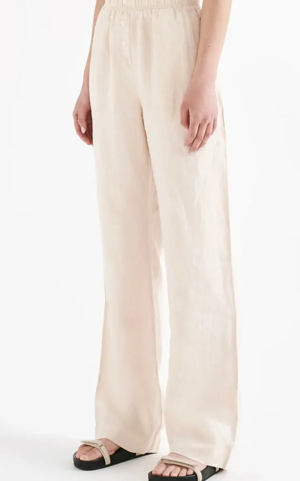 Best Nude Lucy Lounge Linen Pant - Pannacotta