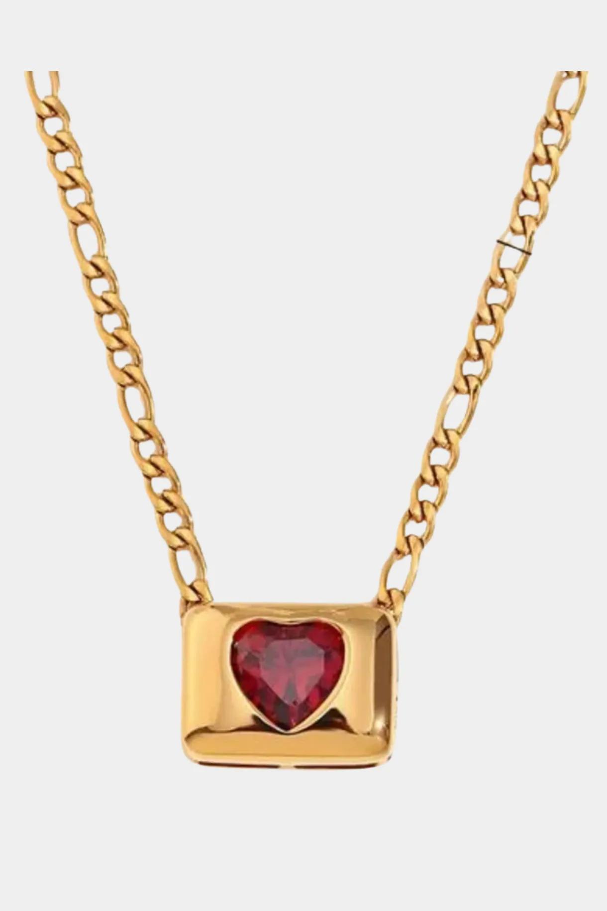 love_lock_pendant_necklac_0.webp Discount We Are Emte Love Lock Pendant Necklace in 18k Gold Plated + Ruby