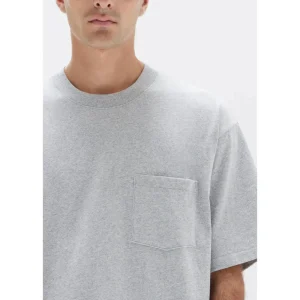Outlet Assembly Label Lucas Cotton Short Sleeve Tee - Grey Marle
