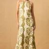 Discount Mon Renn Midsummer Palm Apron Dress