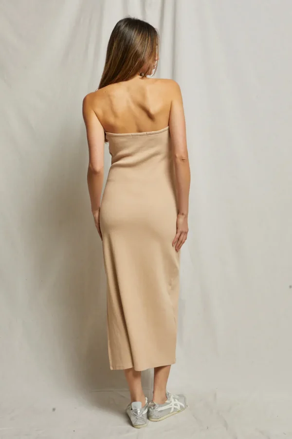 New Perfect White Tee Nadine Blondie Strapless Dress - Sand Dune