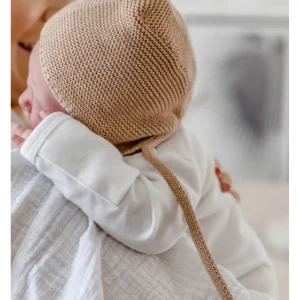 Hot Woven Kids Newborn Bonnet - Mocha