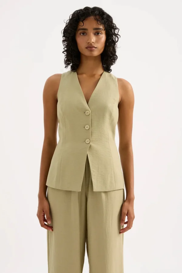 Outlet Nude Lucy Nia Vest - Leaf