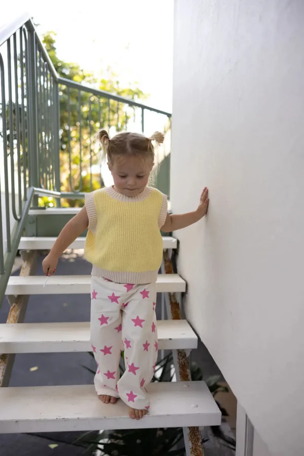 Outlet Sunday Siblings Ninch Pants - Pink Stars
