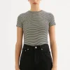 Clearance Nude Lucy Organic Baby Tee - Black Stripe