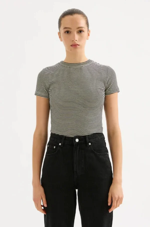Clearance Nude Lucy Organic Baby Tee - Black Stripe