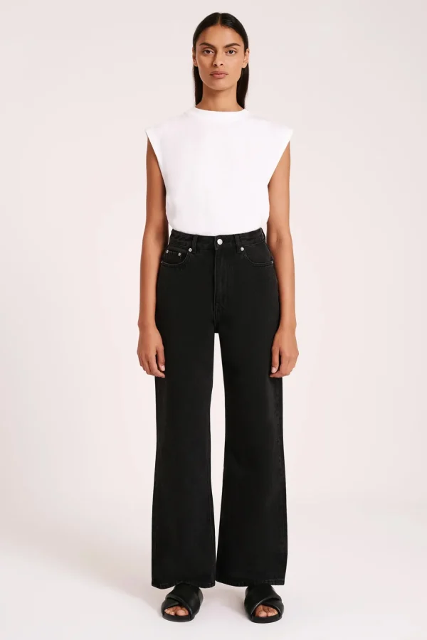 Fashion Nude Lucy Organic Relaxed Leg Jean - Vintage Black