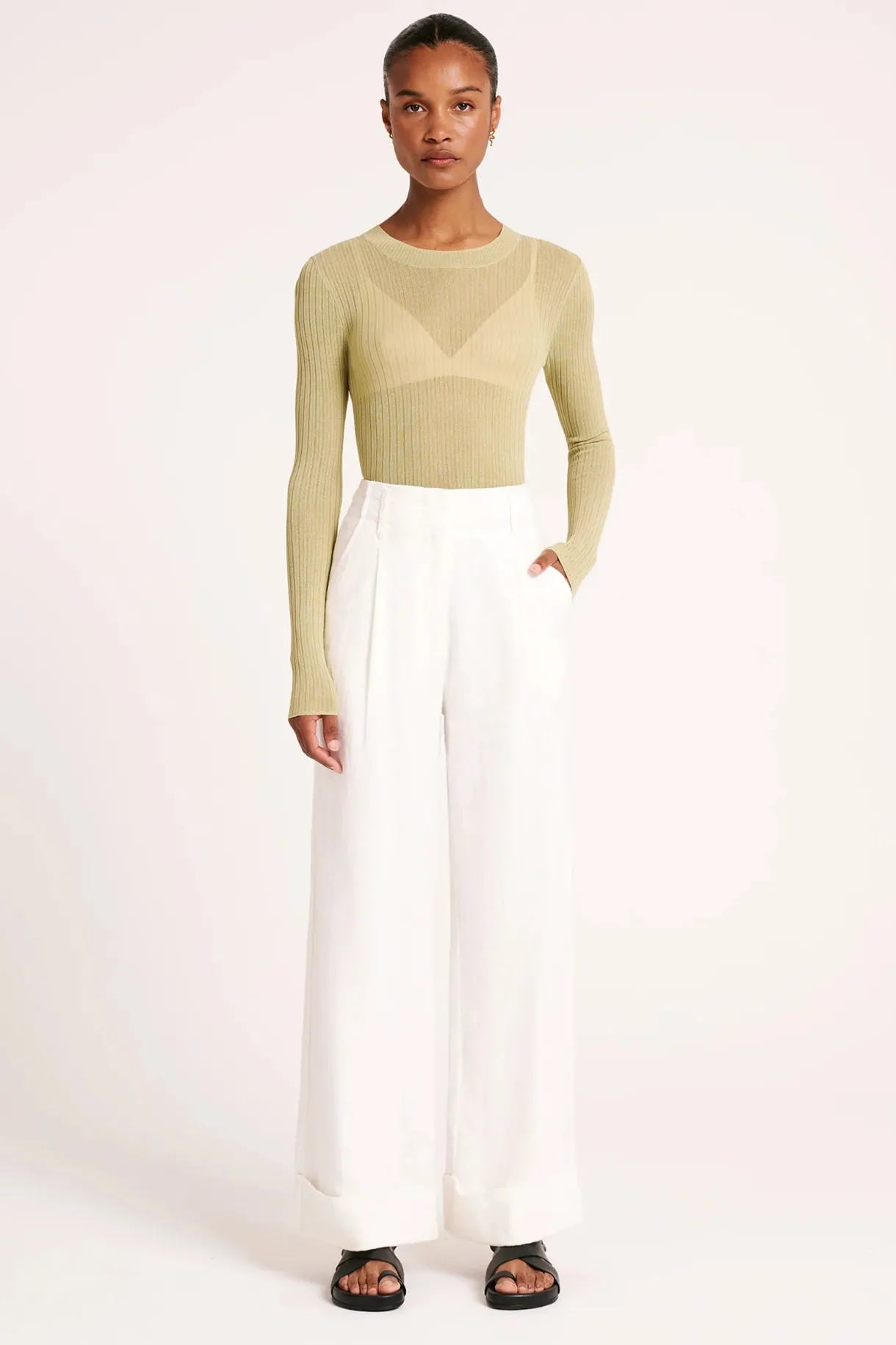 paloma_tailored_pant__sal_0.webp Sale Nude Lucy Paloma Tailored Pant - Salt