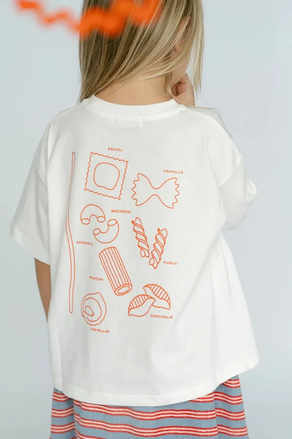 New Lenn Label Pasta Tee - White