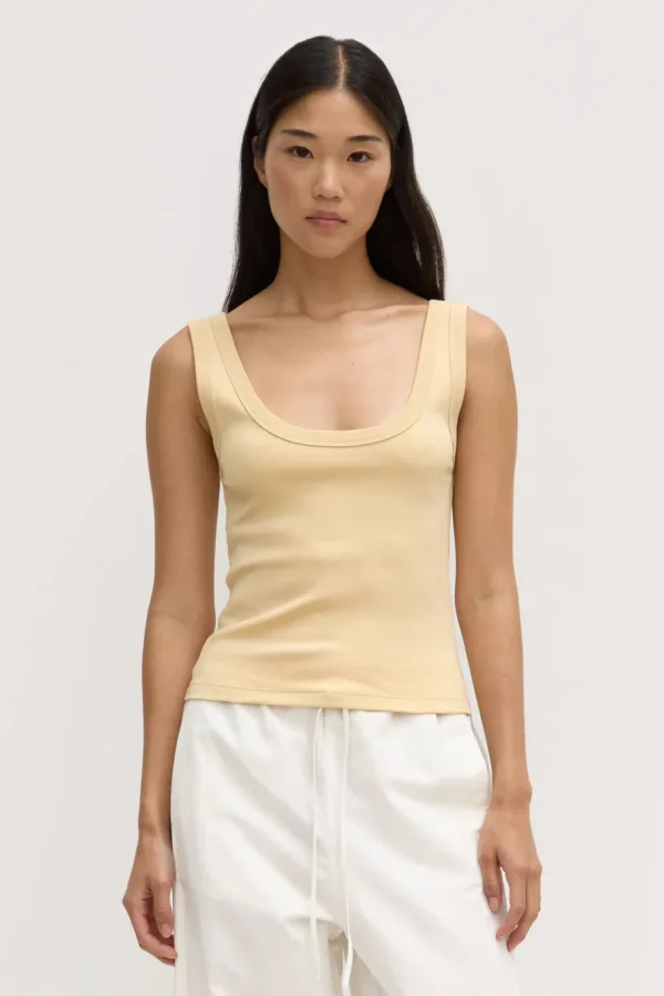 Online Assembly Label Paulina Scoop Tank - Chamomile