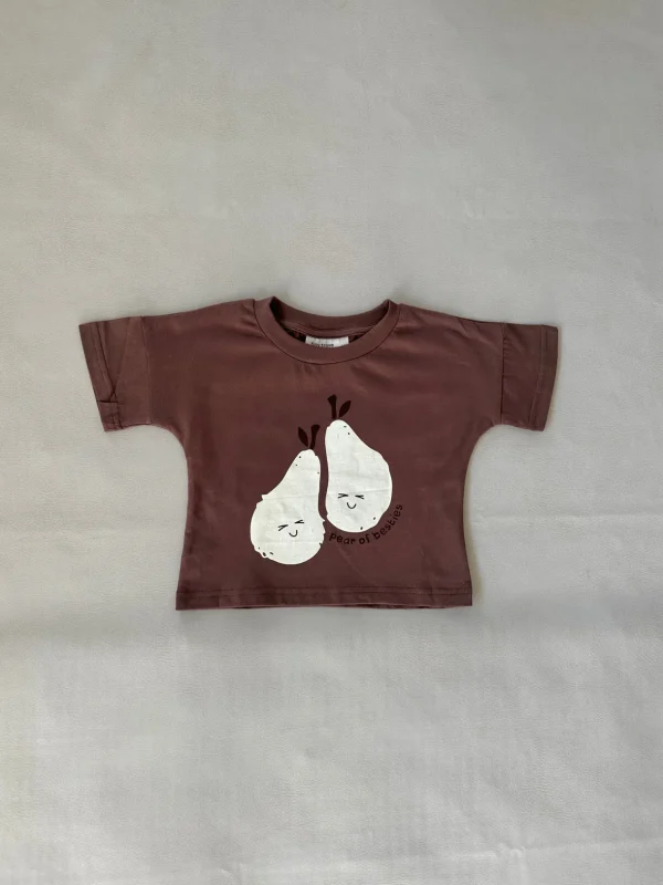 Fashion Tiny Trove Pear Relaxed Tee - Iced Chocolate