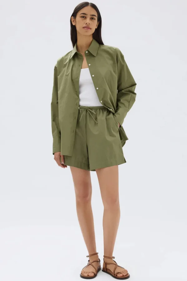 Clearance Assembly Label Philipa Poplin Short - Pandan