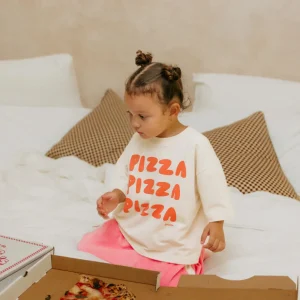 Online Golden Children Pizza Mid Sleeve T-Shirt - Eggnog