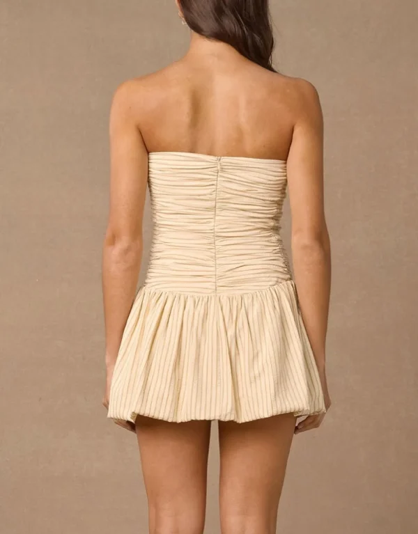 Sale Mon Renn Radiance Mini Dress - Wheat Stripe