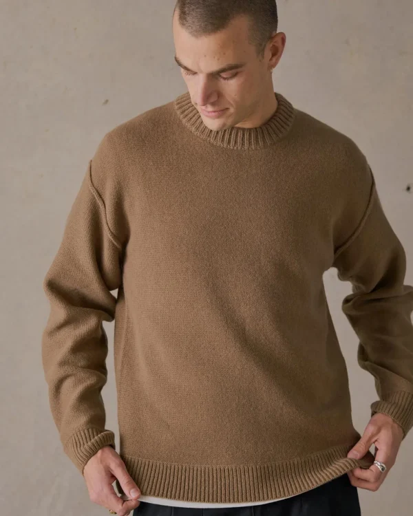 Sale Mctavish Reverse Seam Knit - Dark Tan
