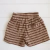 Fashion Milky Designs Rib Short - Choc Stripe
