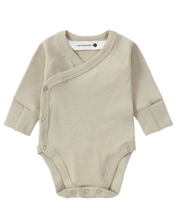 Discount Susukoshi Ribbed Kimono Suit - Pebble