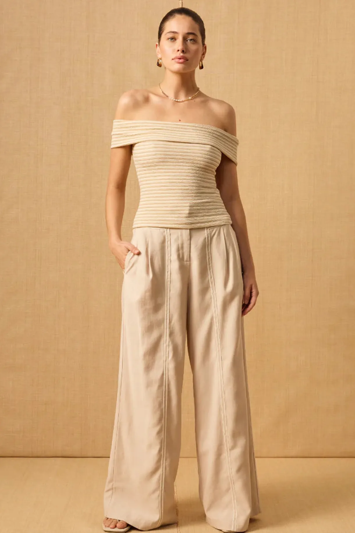 ripple_top__neutral_strip_0.webp Online Mon Renn Ripple Top - Neutral Stripe