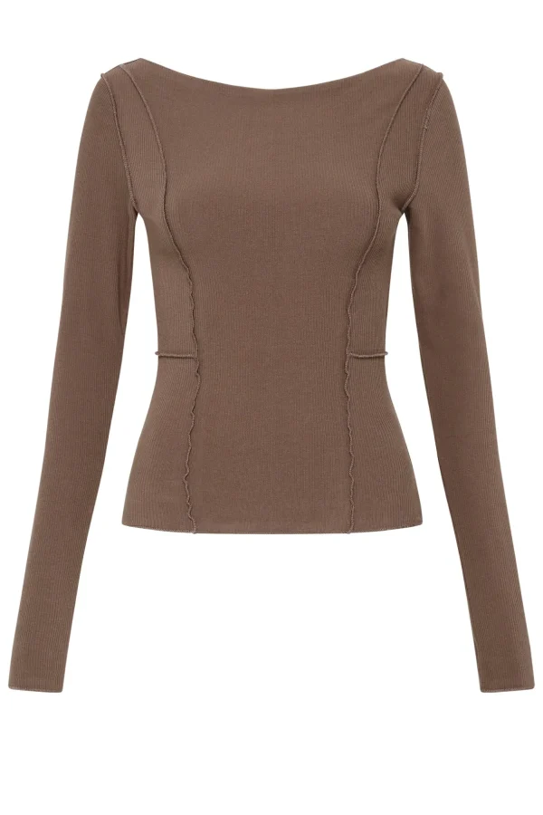 Discount Nude Lucy Romee Top - Chestnut