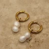 Outlet Love From Lilou Ruby Pearl Hoops