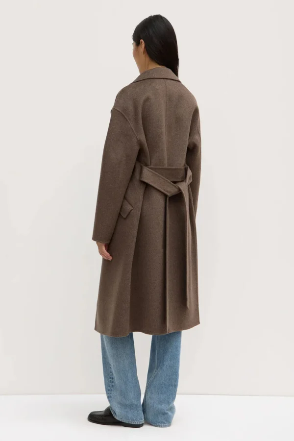 Fashion Assembly Label Sadie Single Breasted Wool Coat - Cocoa