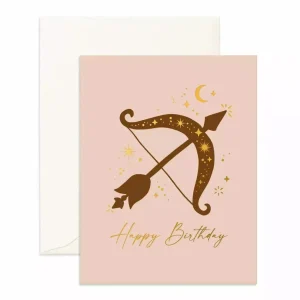 Hot Fox u0026 Fallow Sagittarius Birthday Greeting Card