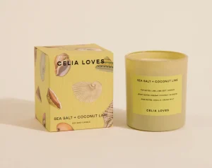 Fashion Celia Loves Sea Salt + Coconut Lime Candle