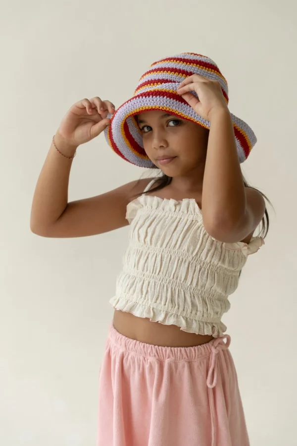 Hot Illoura The Label Shirred Crop - Ecru