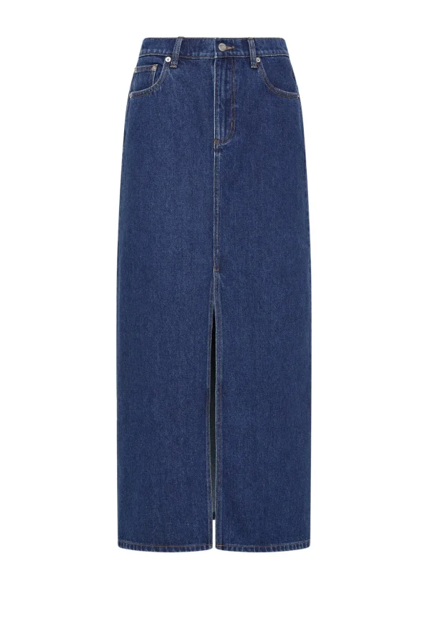 Discount Nude Lucy Sia Denim Maxi Skirt - Force Blue