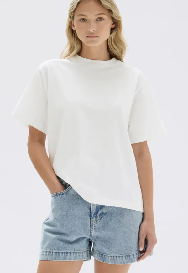 Discount Assembly Label Slub Short Sleeve Tee - White