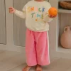Best Golden Children Swan Wide Leg Pant - Meringue Pink