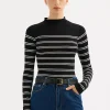 Online Nude Lucy Tabi Sheer Knit - Black Stripe