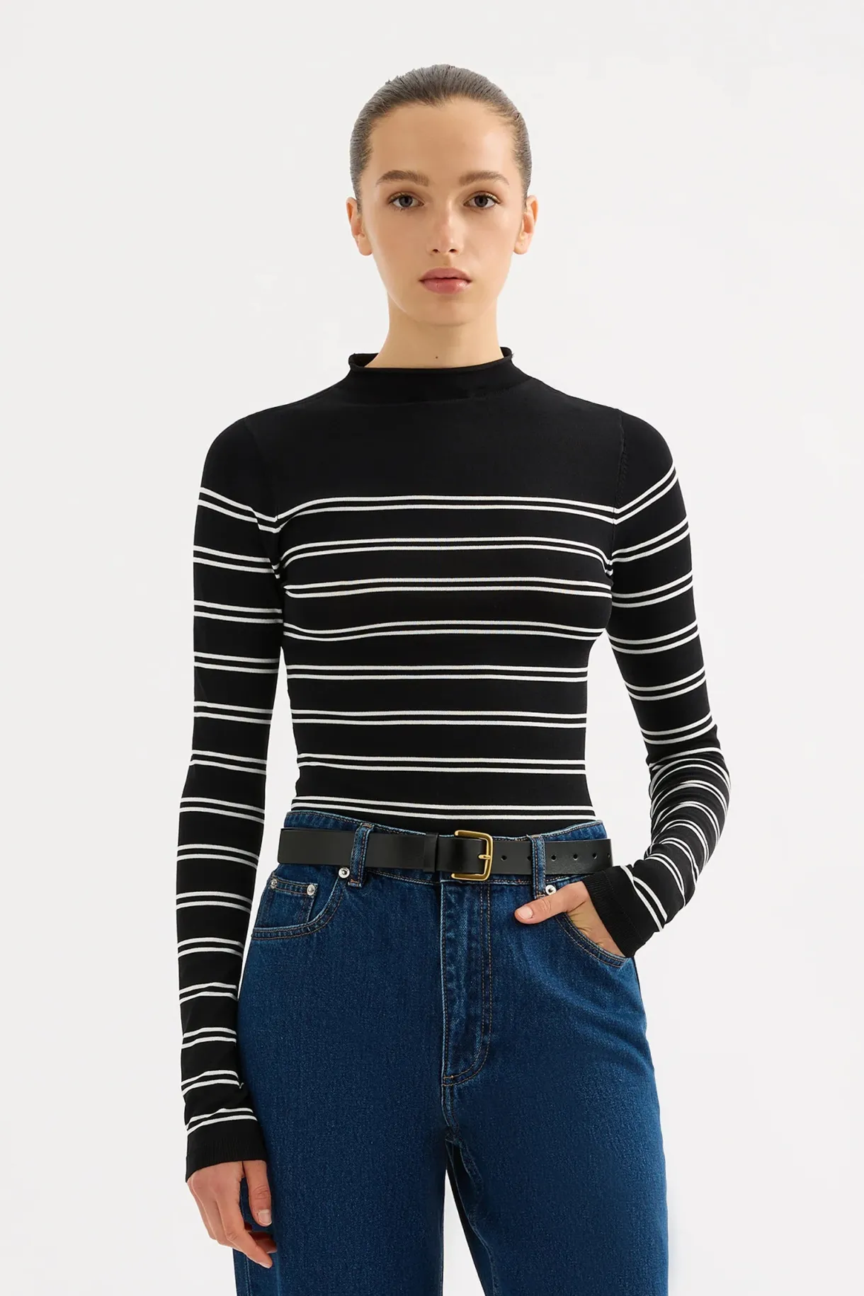 tabi_sheer_knit__black_st_0.webp Online Nude Lucy Tabi Sheer Knit - Black Stripe