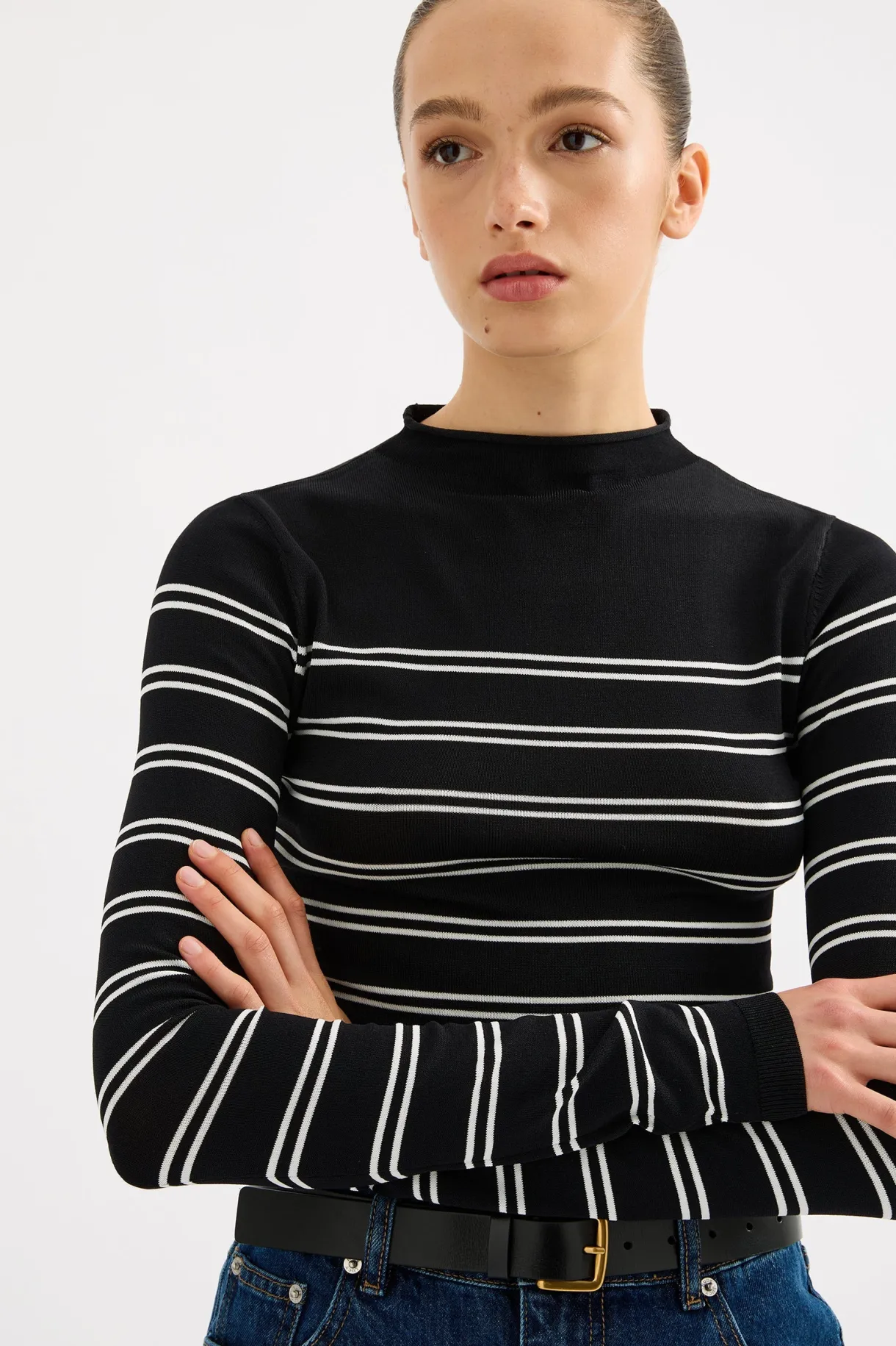 tabi_sheer_knit__black_st_1.webp Online Nude Lucy Tabi Sheer Knit - Black Stripe