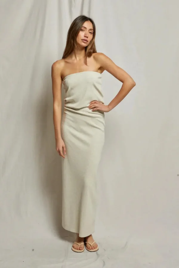 Online Perfect White Tee Talula Blondie Tube Top - Heather Oat