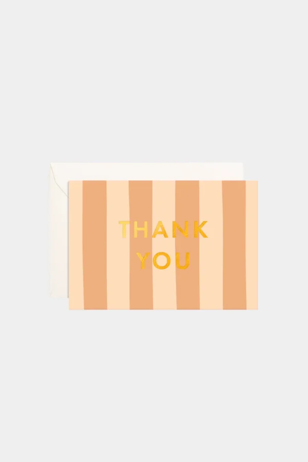 Outlet Fox u0026 Fallow Thank You Corsica Stripe Greeting Card