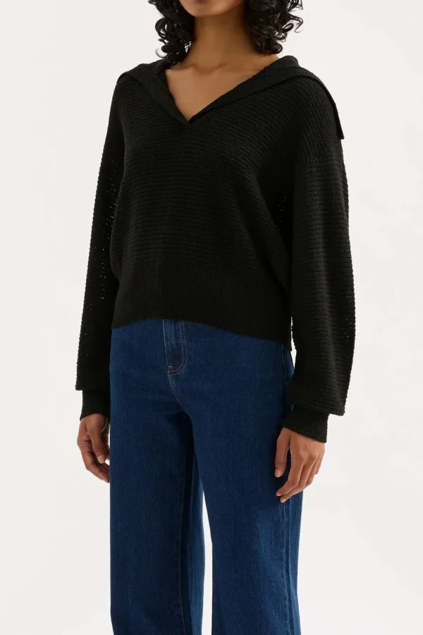 Fashion Nude Lucy Thera Rugby Knit - Black
