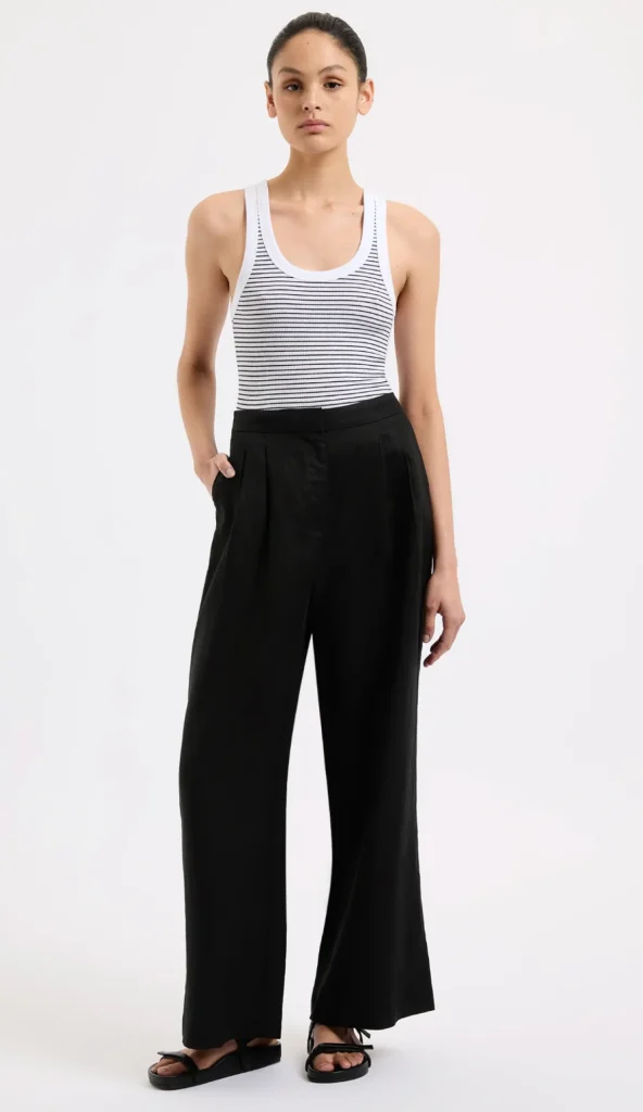 Sale Nude Lucy Thilda Linen Pant - Black