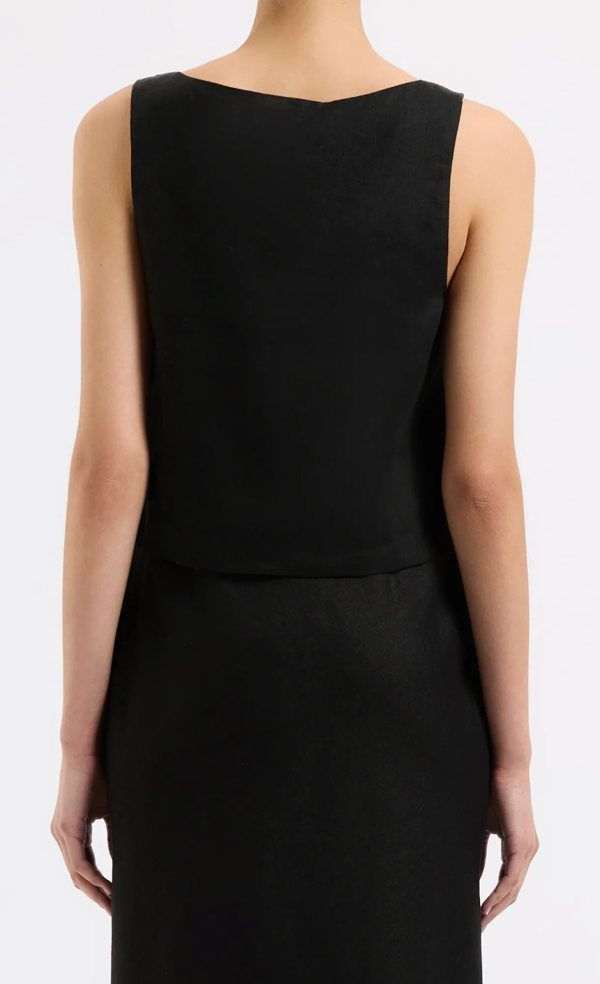 thilda_linen_top__black_1.webp Hot Nude Lucy Thilda Linen Top - Black
