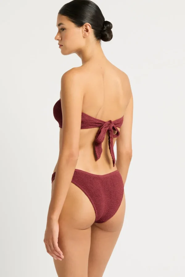 Hot Bond-Eye Swim Tie Back Blake Bandeau - Carmine