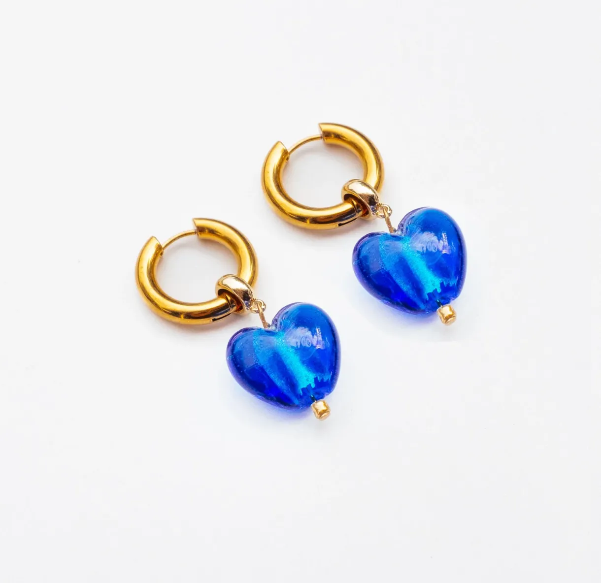treasured_heart_hoop_earr_0-2.webp Hot We Are Emte Treasured Heart Hoop Earrings - Cobalt
